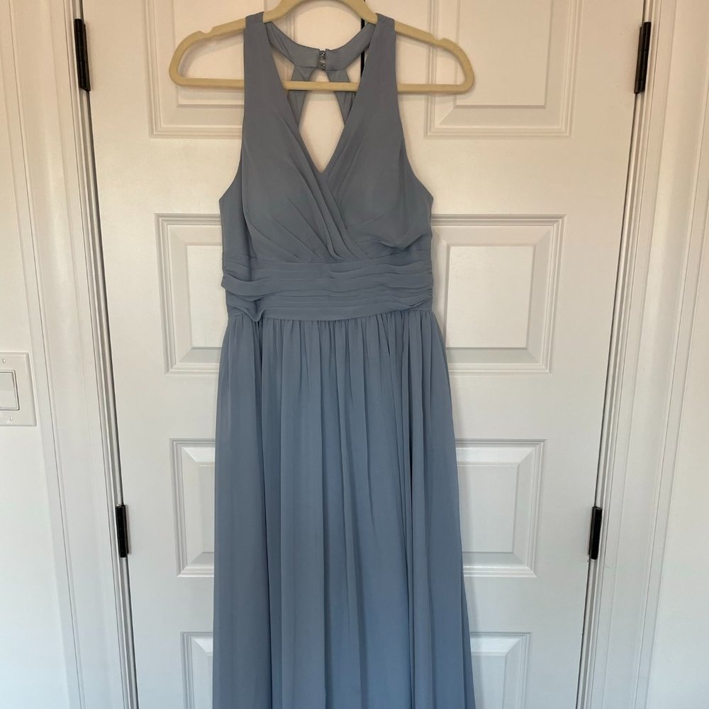 Azazie Natasha Dress, Dusty Blue